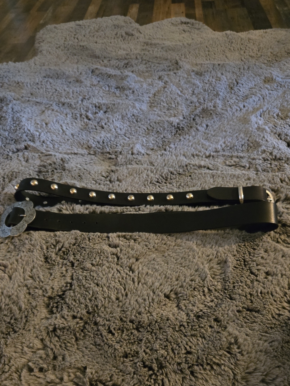 2 Free People Black Leather Belts